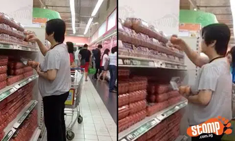Choosy auntie goes about 'quest' to find the best eggs at Jurong Point's NTUC