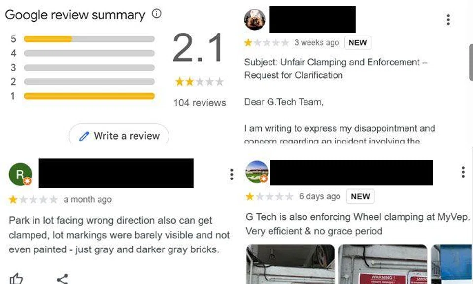 PHOTO: GOOGLE BUSINESS REVIEWS SCREENSHOT
