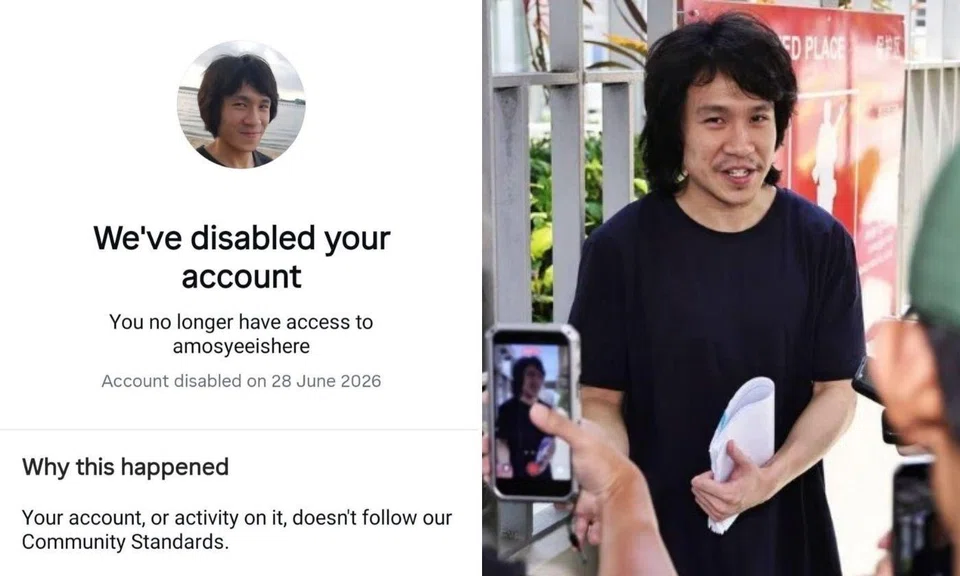 amos yee instagram account banned after community standards violation
