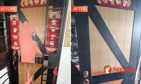 Geylang resident doesn't know why his flat was splashed with paint, says neighbour owes money