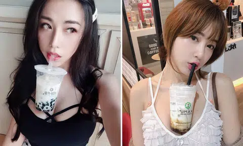 Feeling lazy? Netizens use chest as drink holder in latest Internet trend