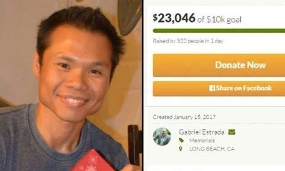 On the right: Mr Lionel Tan Photos from Gofundme.com