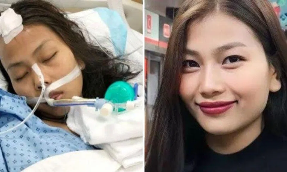 Ms Jomhao Veinthutheng suffered a stroke on Jan 13. PHOTOS: SANJANI BASDEO