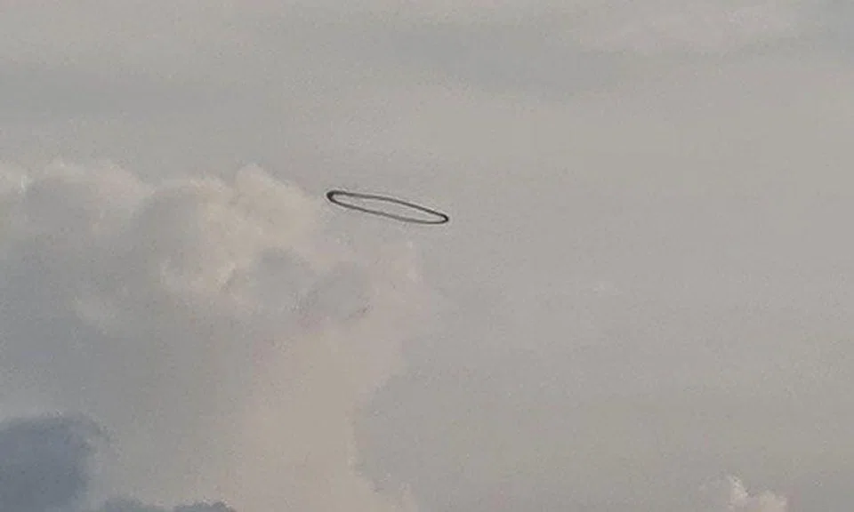 Mysterious black ring appears once again over Sentosa