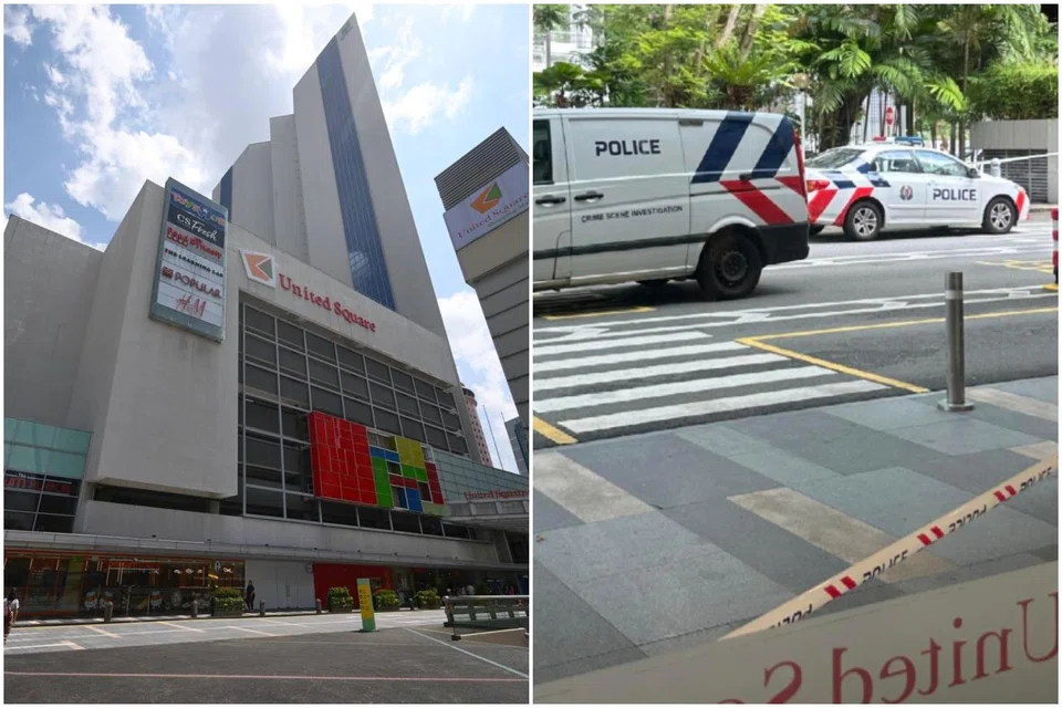 The area was cordoned off by the police, with a police van and car seen at the scene. 