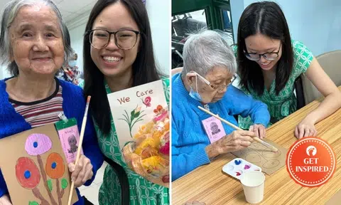 Nurse shares her $200 Cost-of-Living payout, does art therapy with St Luke's ElderCare seniors