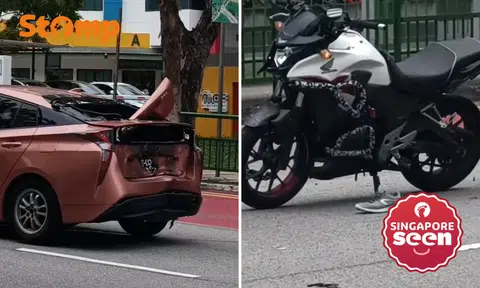 Motorcyclist taken to hospital after accident with taxi along Bendemeer Road