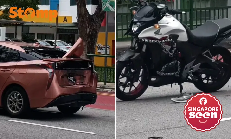Motorcyclist taken to hospital after accident with taxi along Bendemeer Road