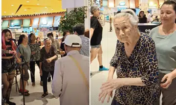 93-year-old grandma dances to live band performing at 313@Somerset food court