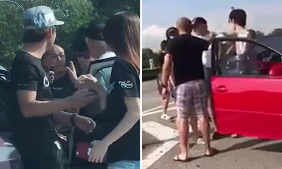 Argument between S'pore driver and motorists after overtaking frenzy on Malaysia highway