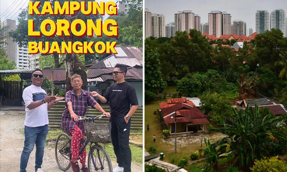 Madam Sng Mui Hong inherited Kampong Lorong Buangkok from her late father. PHOTOS: WANANDZAL/TIKTOK, ST FILE