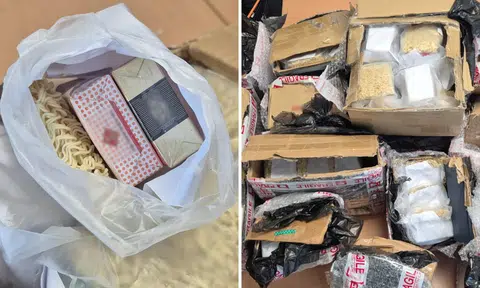More than 9,300 sticks of duty-unpaid cigarettes were concealed within the parcels declared as instant noodles.
