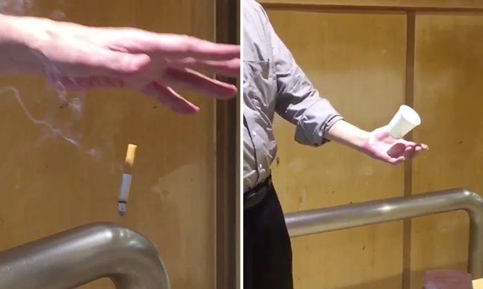 Magic performed by man in smoking room will make you doubt your eyes
