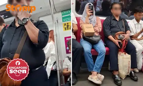 mrt commuter plays loud music on public transport