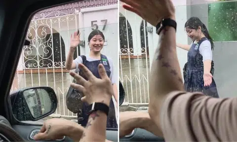 girl sparks backlash for walking in the rain