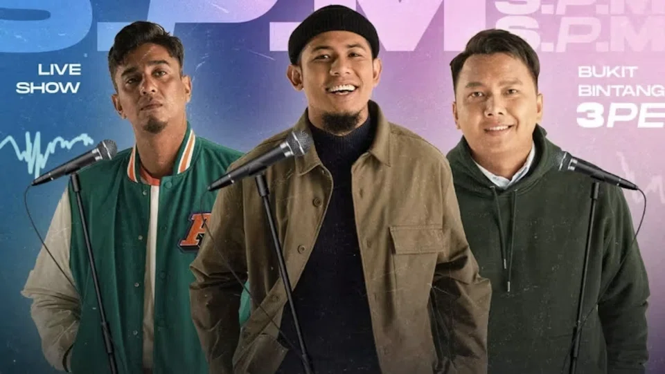 From left: Era FM DJs Azad Jasmin, Nabil Ahmad and Radin Amir Affendy.