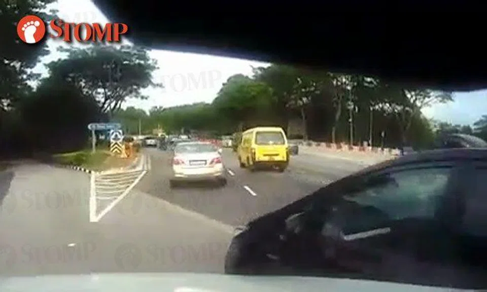 Cabby's reckless lane change was THIS close to causing accident