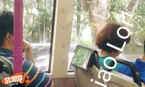 Win liao lor! Commuter has awesome way to pass time during bus ride