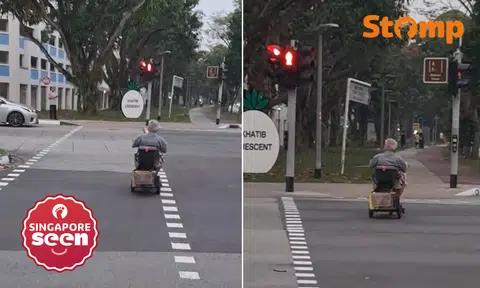 PMA user crossing Yishun road at red light concerns Stomper