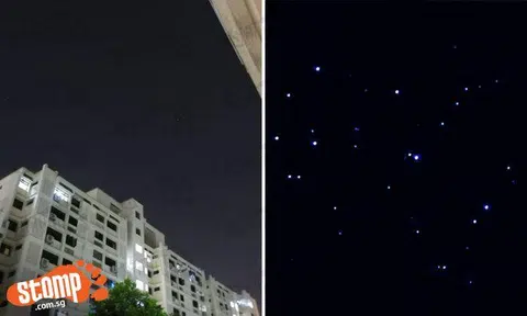 Look at the stars, look how they shine for you -- from the night sky in Woodlands