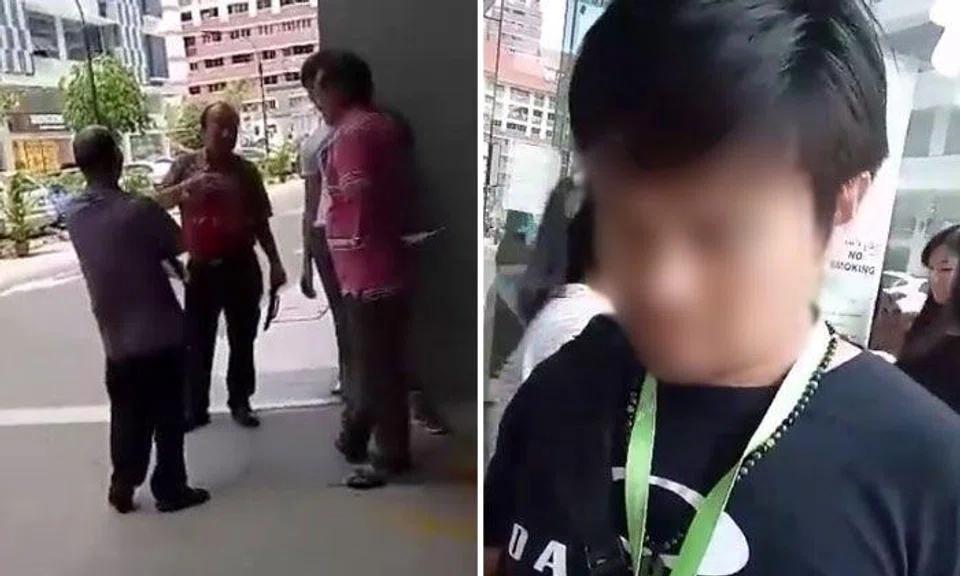 Left: NEA officers the man confronted. Right: NEA officer who informed the man about his offence. Photos: All Singapore Stuff/Facebook