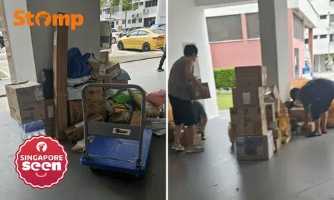 '11.11 packages strewn everywhere': Serangoon void deck used as daily parcel-sorting space, says resident