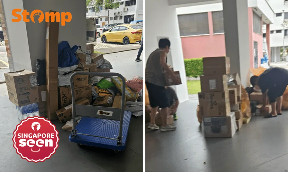 '11.11 packages strewn everywhere': Serangoon void deck used as daily parcel-sorting space, says resident