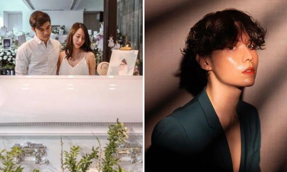 Left: Melissa Koh and her husband posts photos of their son's funeral. Right: Local photographer and fellow influencer Daryl Aiden Yow.