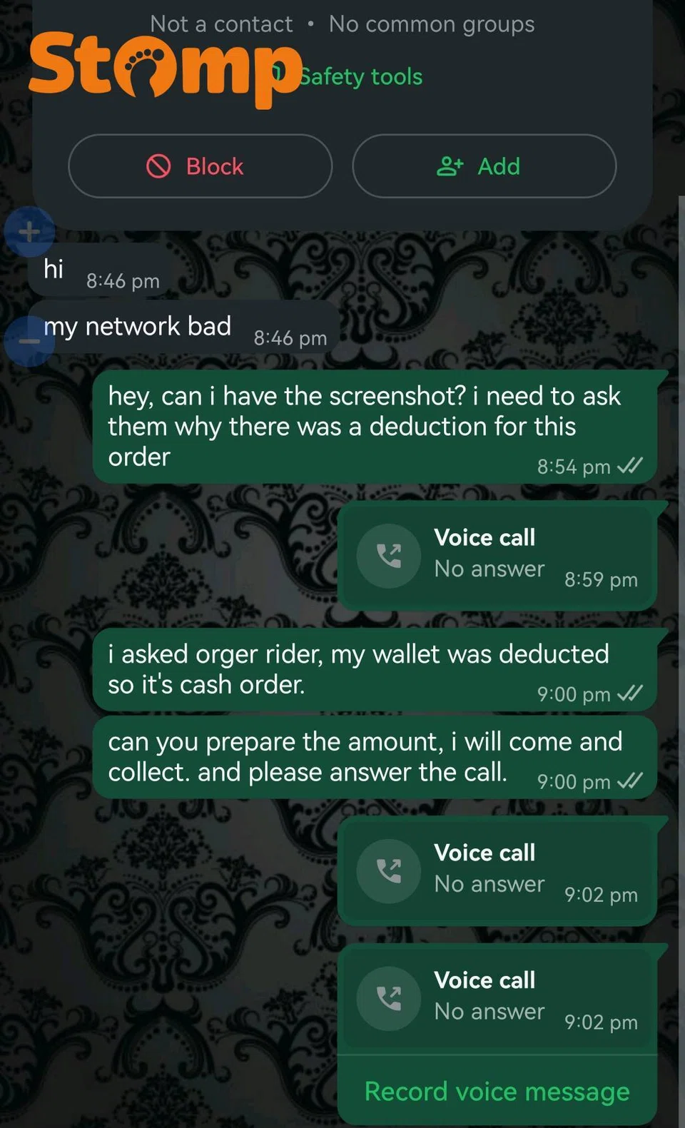 Foodpanda rider faces support issues after COD fails