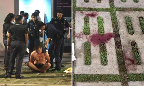 Men shirtless and barefoot after Geylang brawl: 1 attacked the other with knife