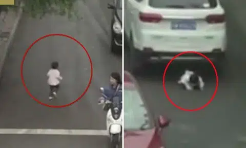 2-year-old girl miraculously survives being run over by 2 SUVs in China