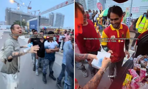 tiktoker distribute food and masks to migrant workers