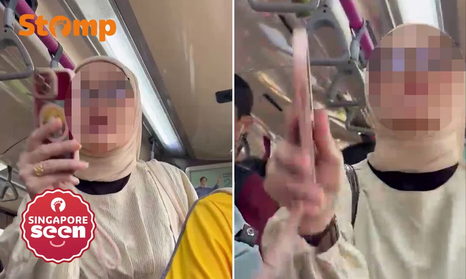 Woman scolds man for not giving up priority seat on the bus to the elderly