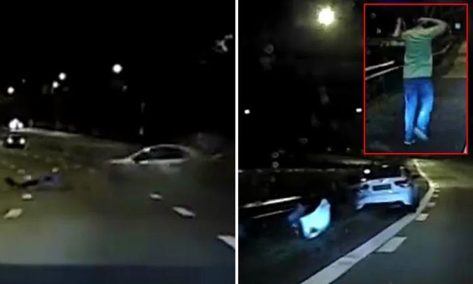 Driver crashes car after going at high speed on PIE and losing control -- but where is he off to?