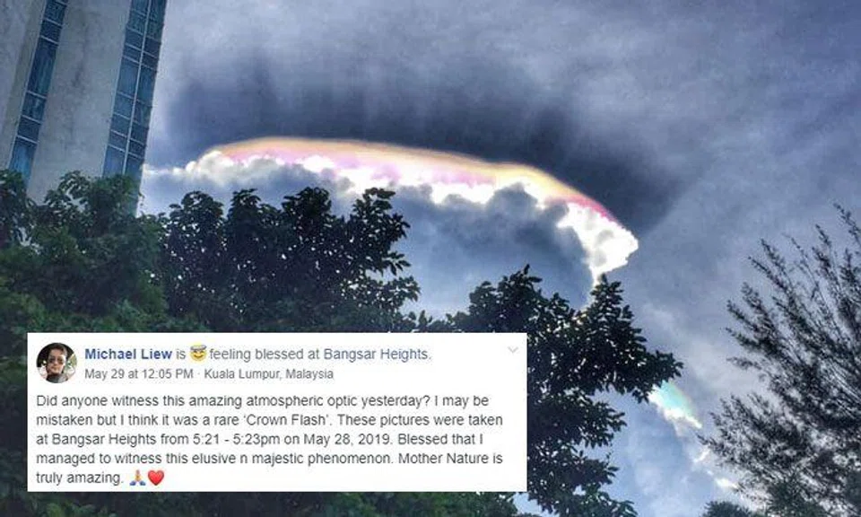 Majestic aurora-like glow in clouds over Bangsar, KL takes residents' breaths away
