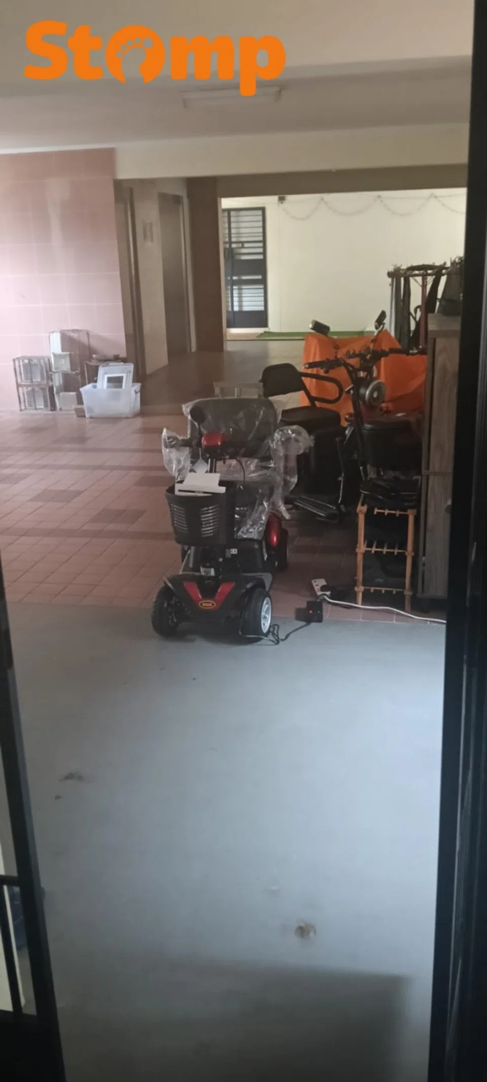 Woodlands resident charges PMD in corridor, places potted plants on high ledge