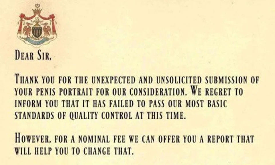 The woman's letter of rejection to lewd pics is our saviour