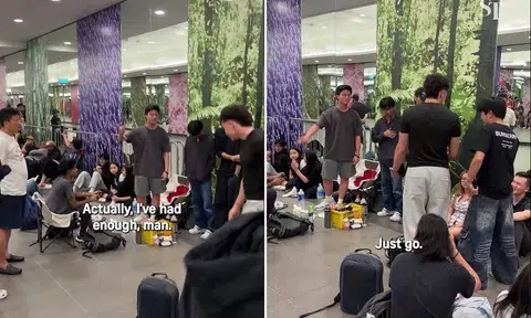 man confronts alleged queue-cutter at bayfront mrt audemars piguet x swatch