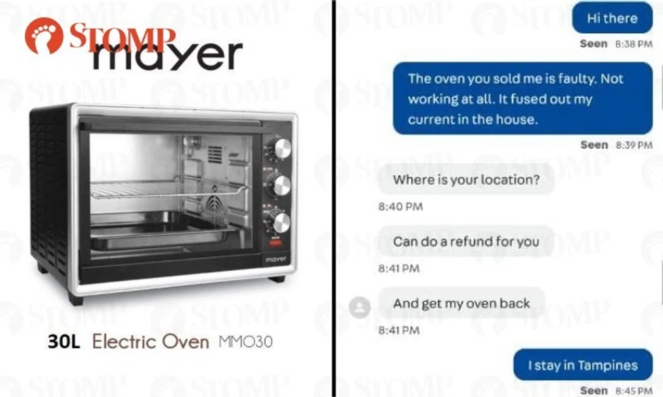 A Stomper had offered $12 for the used two-year-old Mayer 30-litre electric oven and the seller accepted it even though it was listed at $15.