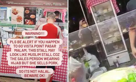 Muis responds to complaint about hijab-wearing worker selling pork satay at Woodlands pasar malam