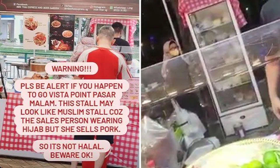 Muis responds to complaint about hijab-wearing worker selling pork satay at Woodlands pasar malam