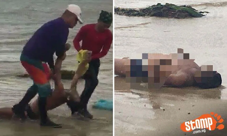 Photos and video: Body of man 'with no eyes' found in water at Changi Beach