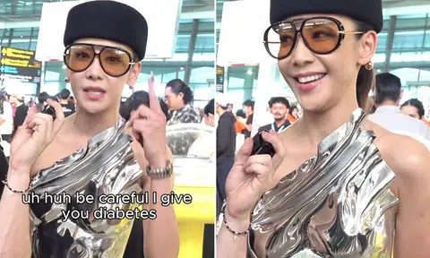 Fiona Xie (left) recently appeared in videos from the Tokyo Sims TikTok street interview series hosted by Kole Sims (right).