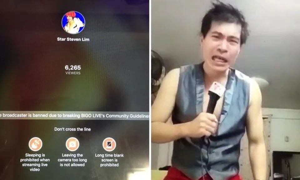 Catch Steven Lim's final BIGO performance before he gets banned