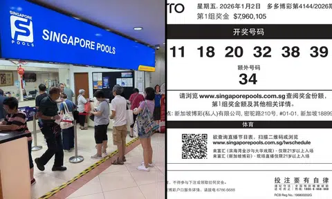 $8 million New Year Toto prize split among 3 winning tickets