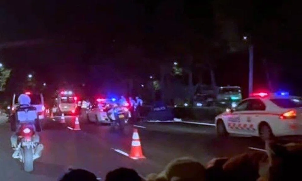 A video of the accident’s aftermath on the Singapore Roads Accident.com Facebook page shows the two rightmost lanes of a four-lane road blocked off by emergency vehicles.