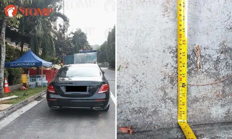 merc bad parking tape measure