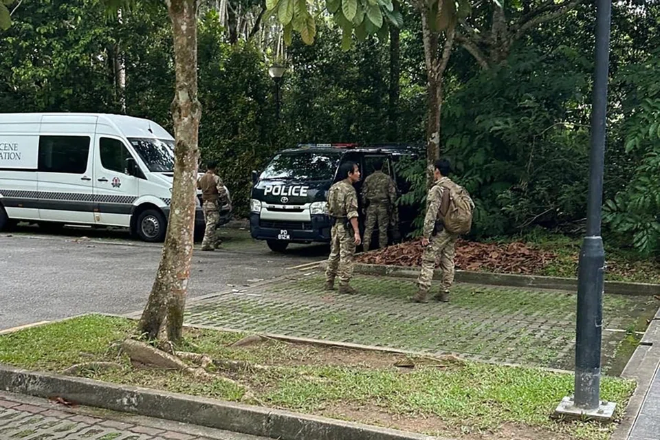 The Gurkha Contingent being deployed at the Central Catchment Nature Reserve on June 15.