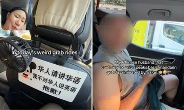 A TikToker shared that the ride-hailing vehicle she was on displayed a signage saying the driver would only speak Mandarin to Chinese passengers.