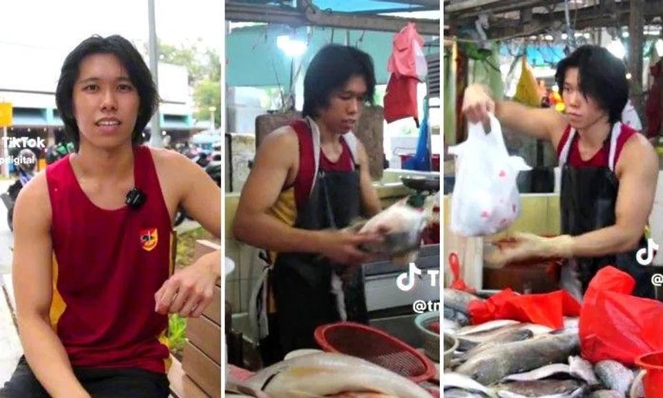 Teo Ting Zhou: “We have been selling fish like red snapper, grouper, as well as sotong and prawn – and the price range is affordable."